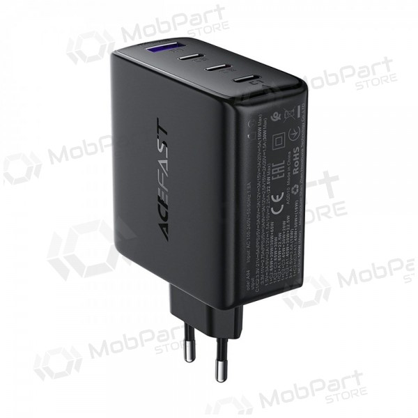 Φορτιστής τηλεφώνου Acefast A94 100 W GaN 3x USB-C + USB-A μαύρος