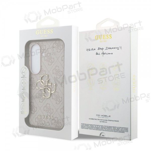 Θήκη Samsung Galaxy S26 - Guess PU 4G Metal Logo (ροζ)