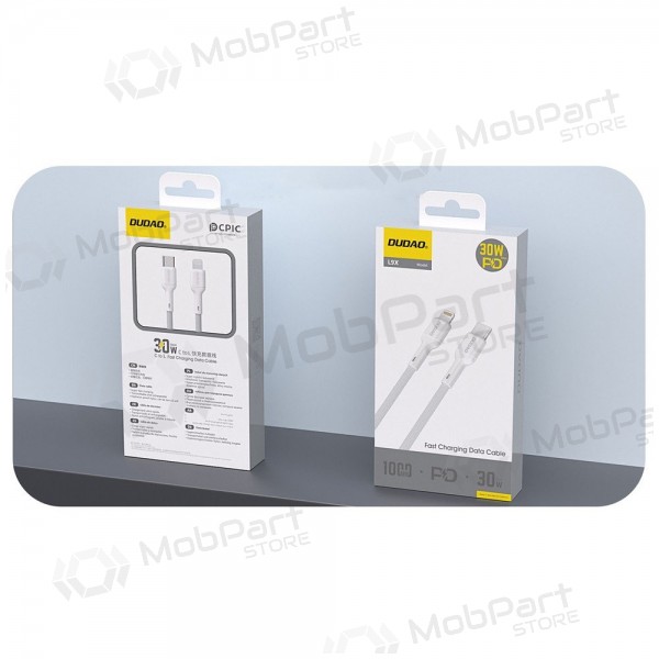 Καλώδιο Lightning Dudao L9X USB-C σε Lightning 2 m 30 W λευκό