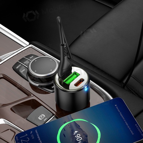 Φορτιστής αυτοκινήτου Hoco NZ6 45 W PD 2x USB-C + USB-A μαύρος