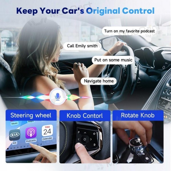 Προσαρμογέας CarPlay Carlinkit HD2CP Pro ασύρματο Android Auto μαύρο