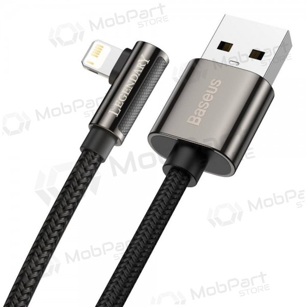 USB καλώδιο Baseus Legend Lightning 2.4A 2.0m (μαύρος) CALCS-A01
