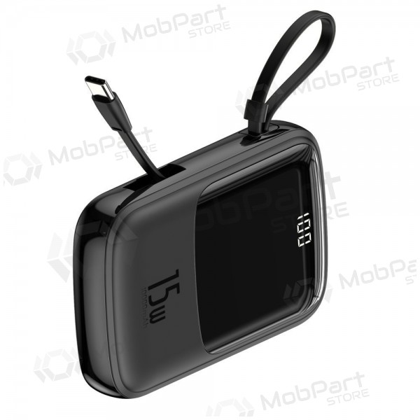 Εξωτερική μπαταρία Power Bank Baseus Q Pow With Type-C Cable 10000mAh μαύρος PPQD-A01