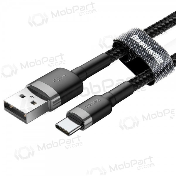 Καλώδιο USB Baseus Cafule Type-C 2.0m 2.0A (Γκρι-Μαύρο) CATKLF-CG1