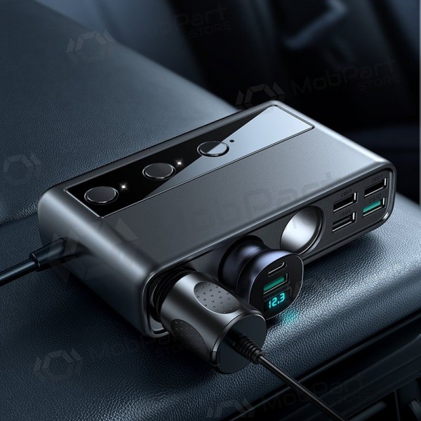 Φορτιστής automobilinis Joyroom 9in1 154W 3x12V, PD USB Type-C, QC3.0 USB-A, 4xUSB-A JR-CL06