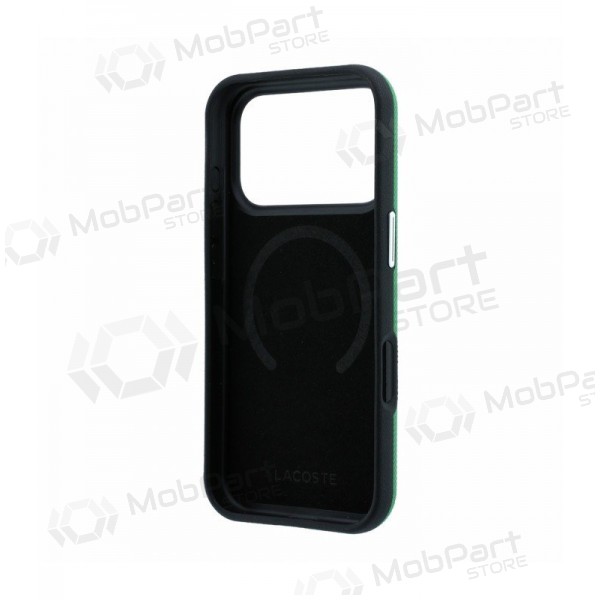Θήκη Apple iPhone 18 Pro Max - Lacoste PVC Petit Pique Semi Wrap Embossed MagSafe (πράσινο)