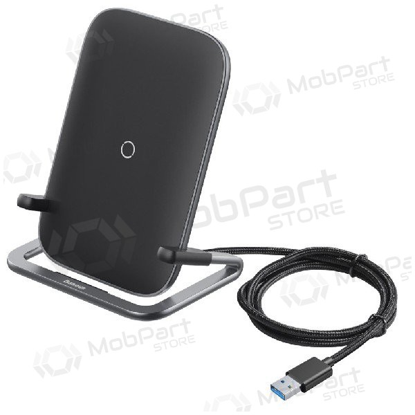 Ασύρματος φορτιστής Baseus Cobble Horizontal 15W (supports QI standard) (μαύρος)