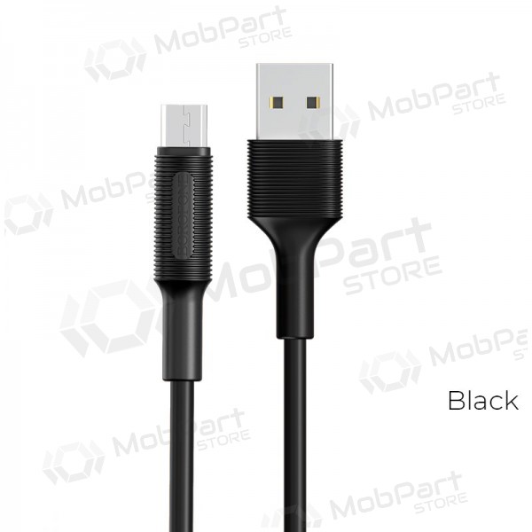USB καλώδιο Borofone BX1 microUSB 1.0m (μαύρος)