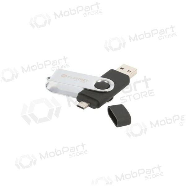 Μονάδα flash Platinet 16GB OTG USB 2.0 + microUSB (μαύρος)