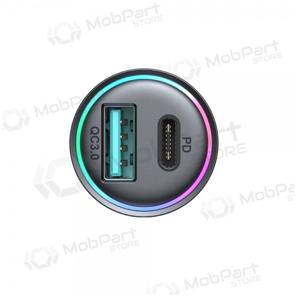Φορτιστής automobilinis Joyroom JR-CCN04 USB-C/USB-A 60W μαύρος