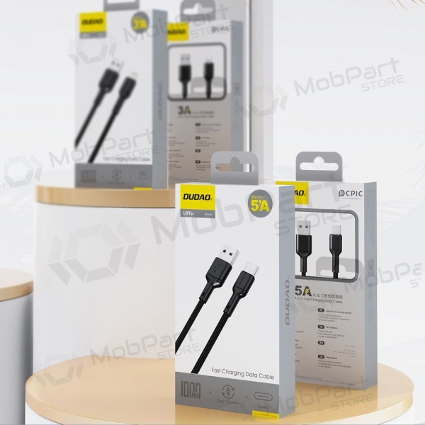Καλώδιο USB Dudao L9T USB-A σε USB-C 5A 1.0m μαύρο