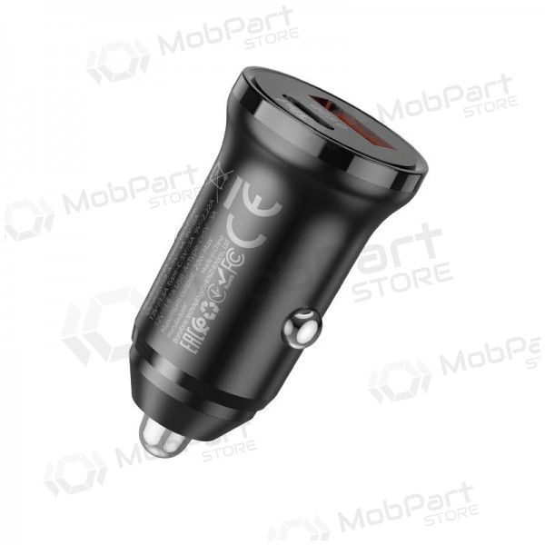 Φορτιστής automobilinis Borofone BZ18A USB-A/Type-C PD20W+QC3.0 (μαύρος)