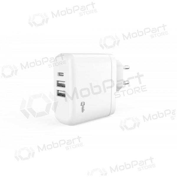 Φορτιστής BeHello USB-C 45W PD + 2 USB (άσπρο)