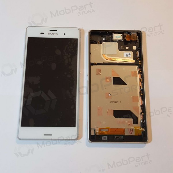 Sony D6603 Xperia Z3 οθόνη (άσπρο) (με πλαίσιο) (μεταχειρισμένος grade C, γνησια)