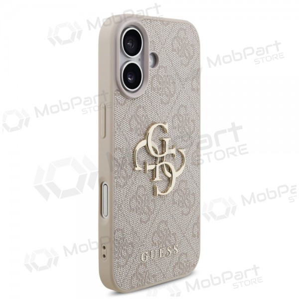 Θήκη Apple iPhone 17 - Guess PU 4G Metal Logo (ροζ)