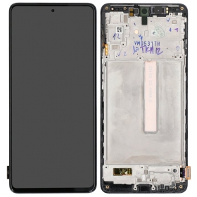 Ekranas Samsung M536 M53 5G su lietimui jautriu stikliuku και rėmeliu Black γνησια (service pack)