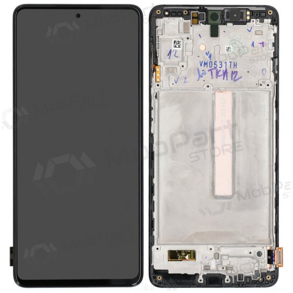 Ekranas Samsung M536 M53 5G su lietimui jautriu stikliuku και rėmeliu Black γνησια (service pack)