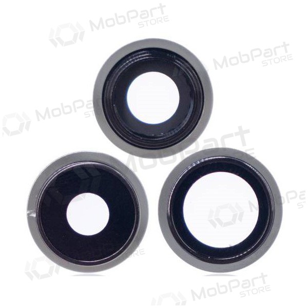 Apple iPhone 13 Pro τζαμάκι κάμερας (3τεμ) (ασήμι) (με πλαίσιο)