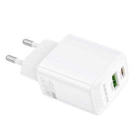 Φορτιστής Borofone BN27 20W USB-C/USB-A άσπρο