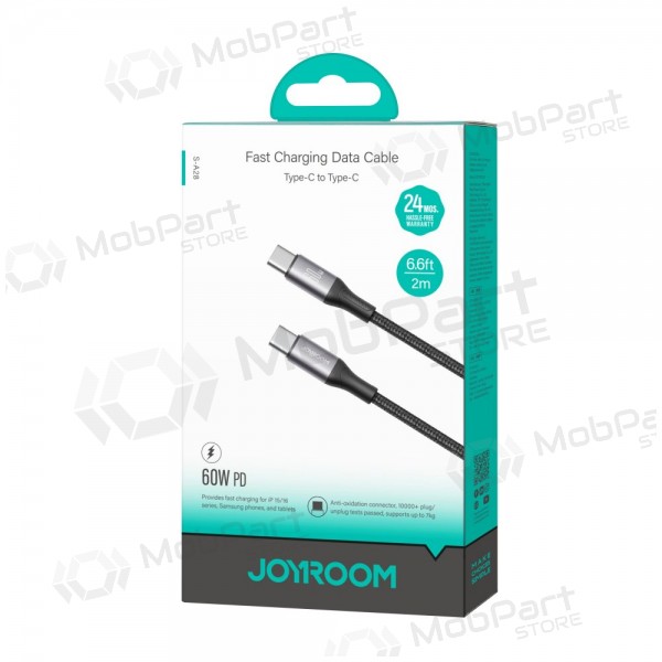USB καλώδιο Joyroom S-A28 USB-C to USB-C 60W 2.0m μαύρος