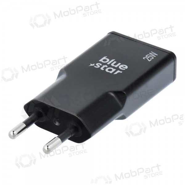 Φορτιστής τηλεφώνου Blue Star Slim 25 W GaN USB-C + USB-A μαύρο
