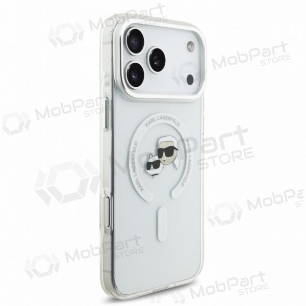 Θήκη Apple iPhone 18 Pro Max - Karl Lagerfeld IML K&CH Heads Metal Frame MagSafe (διαφανής)