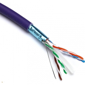 Καλώδιο δικτύου Excel 190-076 Cat6 F/UTP (LZSH, B2CA, μωβ, σε ρολό 305μ.)