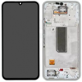 Samsung Galaxy A34 5G οθόνη (ασήμι) (με πλαίσιο) (γνησια)