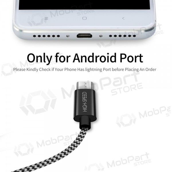 {Κείμενο} Καλώδιο USB Dux Ducis K-ONE microUSB FastCharging 1.0m