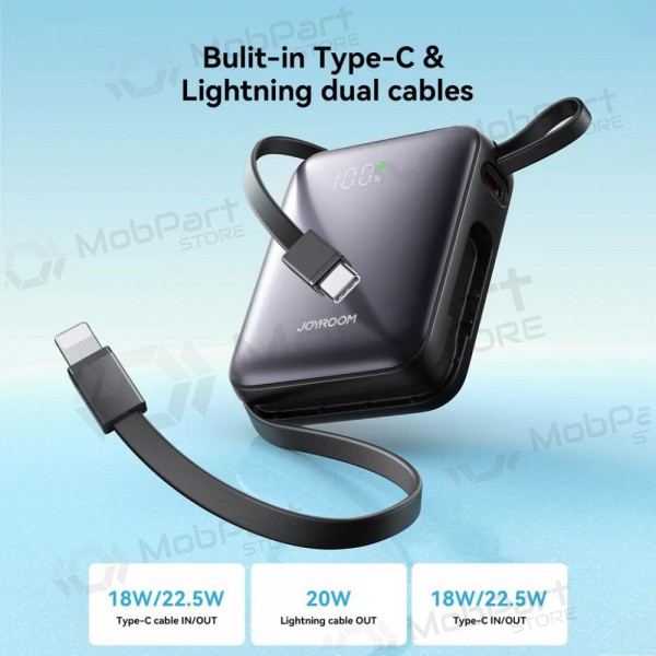 Εξωτερική μπαταρία Power Bank Joyroom JR-PBF27 22.5W Mini 10000mAh μαύρος