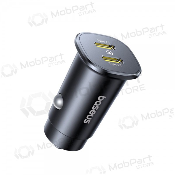 Φορτιστης αυτοκινητου Baseus GoTrip 2xUSB-C 30W μαύρος C00072300123-01