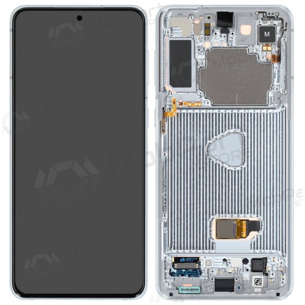 Samsung Galaxy S21+ οθόνη (ασήμι) (με πλαίσιο) (γνησια)