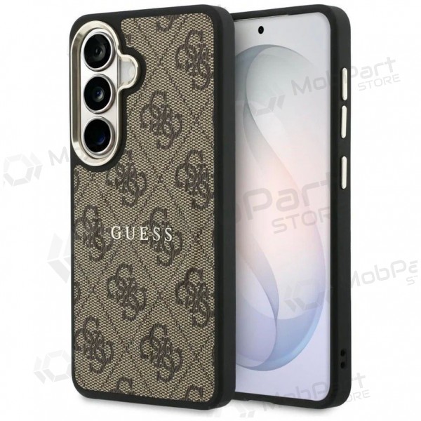 Θήκη Samsung Galaxy S26 - Guess PU Leather 4G Gold Frame Magnetic (καφέ)
