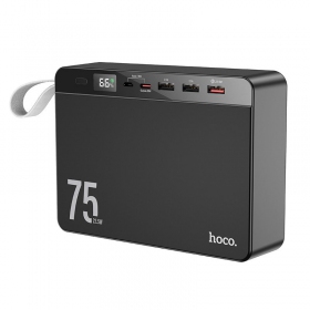 Εξωτερική μπαταρία Power Bank Hoco J94 Overlord 22.5W 75000mAh μαύρος