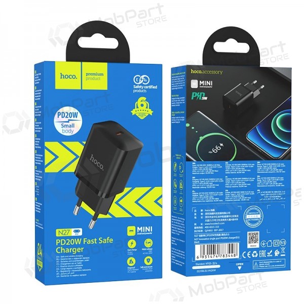 Φορτιστής buitinis Hoco N27 Innovative PD20W μαύρος