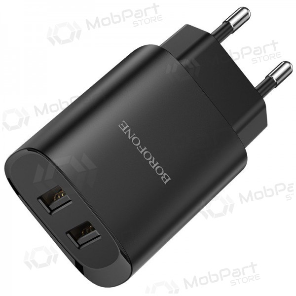Φορτιστής Borofone BN2 2xUSB 2.1A (μαύρος)