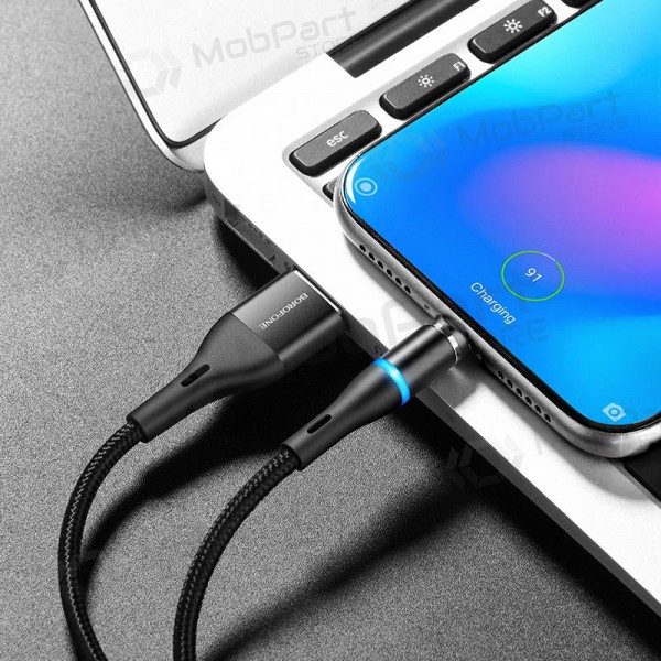 USB καλώδιο Borofone BU16 Skill Magnetic Type-C 1.0m (μαύρος)