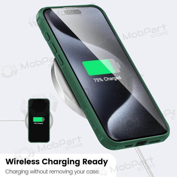 Apple iPhone 15 θήκη „Nillkin CamShield Pro“ (πράσινος)