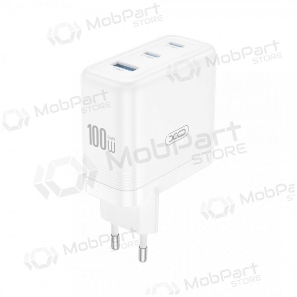 Φορτιστής τηλεφώνου XO CE35 100 W 2x USB-C + USB-A λευκός
