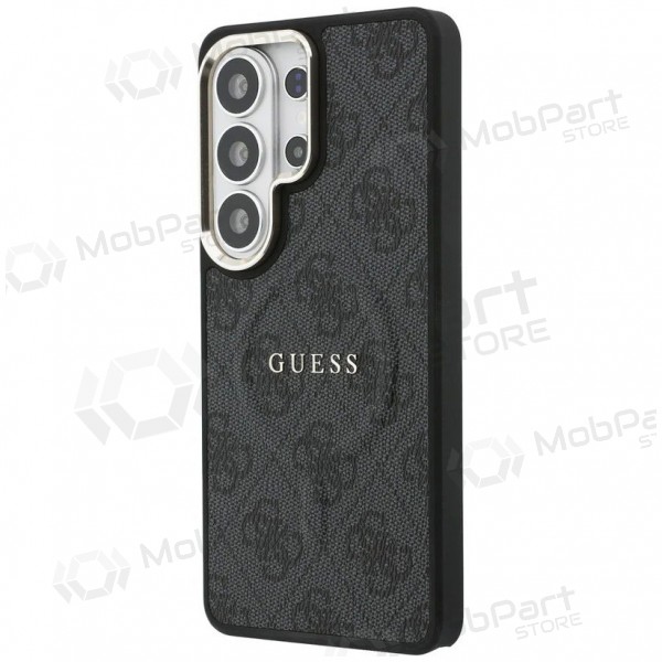 Θήκη Samsung Galaxy S26 Ultra -Guess PU Leather 4G Gold Frame Magnetic- (μαύρη)