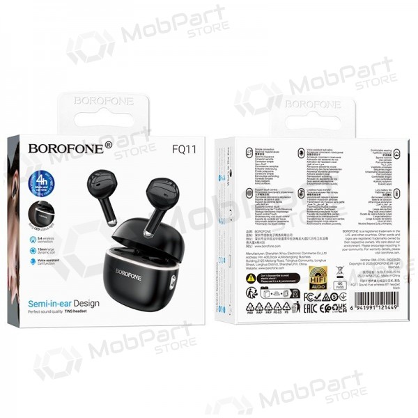 Ασύρματοςs ausinės Borofone FQ11 juodos
