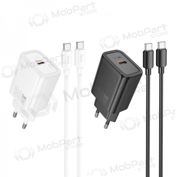 Φορτιστής τηλεφώνου Hoco N62 GaN USB-C με καλώδιο USB-C 1 m μαύρο