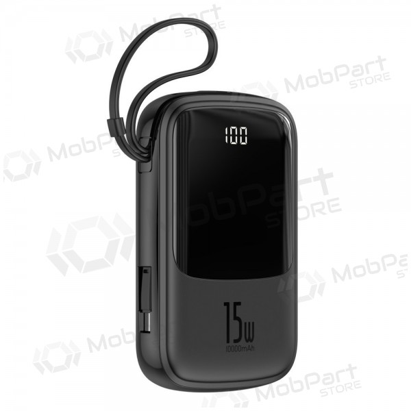 Εξωτερική μπαταρία Power Bank Baseus Q Pow With Type-C Cable 10000mAh μαύρος PPQD-A01