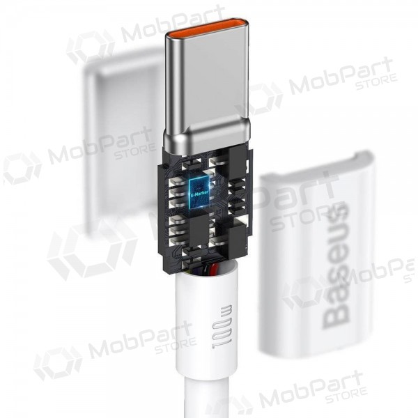 Καλώδιο Baseus Superior Type-C - Type-C 100W 1.0m (άσπρο) CATYS-B02