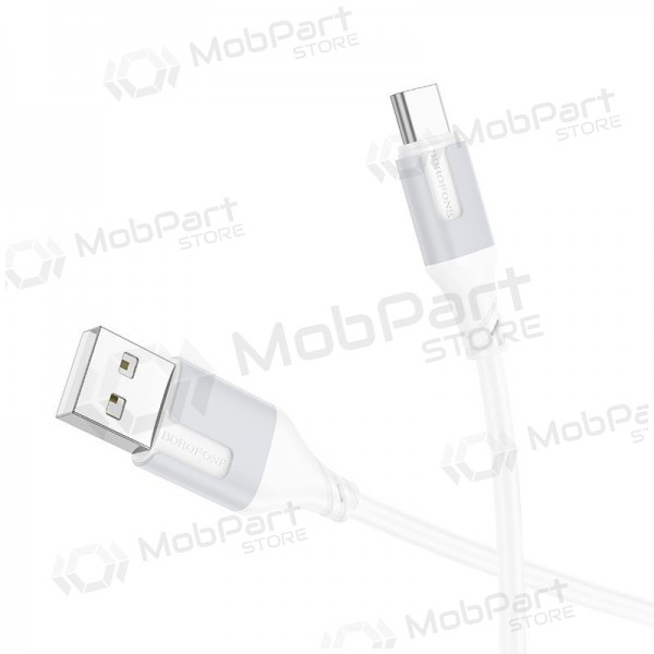 Καλώδιο USB-C Borofone BX101 USB-A σε USB-C 1 m λευκό