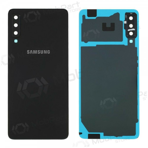 Samsung A750 Galaxy A7 (2018) πίσω κάλυμμα μπαταρίας (μαύρος) (μεταχειρισμένος grade A, γνησια)