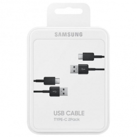 USB καλώδιο Samsung EP-DG930MBEGWW Type-C 1.5m 2τεμ. (μαύρος) (OEM)