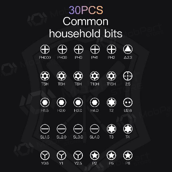 Atsuktuvų rinkinys UF-TOOLS su 32τεμ antgalių rinkiniu
