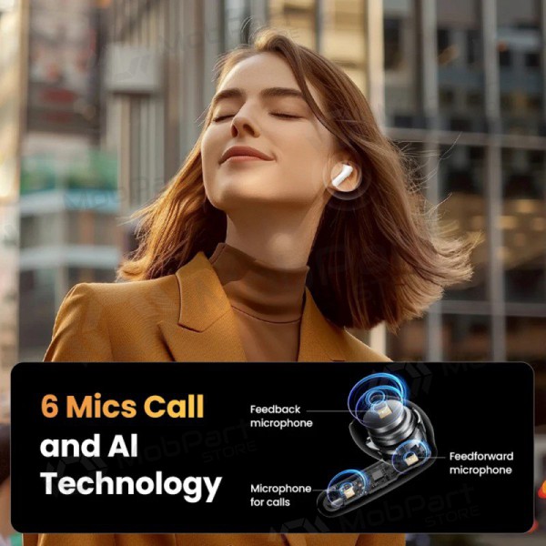 Ασύρματοςs ausinės Ugreen HiTune H6 Pro Active Noise-Cancelling Earbuds (35873)