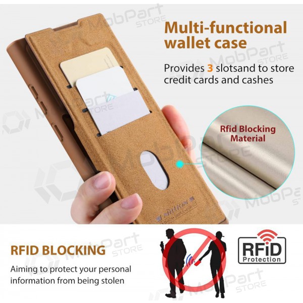 Θήκη Samsung Galaxy S23 FE - Nillkin Leather (καφέ)